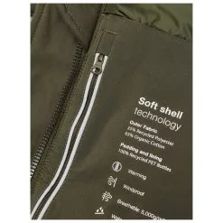 KnowledgeCotton Apparel Long Soft Shell Jacket Climate Shell - Mantel -Ski-Ausrüstung Verkauf knowledgecotton apparel long soft shell jacket climate shell mantel detail 4