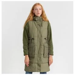 Selfhood Women's Long Vest - Mantel -Ski-Ausrüstung Verkauf selfhood womens long vest mantel detail 3